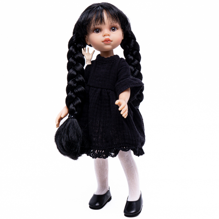 Panenka Paola Reina - Las Amigas - Wednesday Addams with braids - Lace Dress