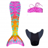 Kostým mořské panny Kuaki Mermaids - ocas, monofin ploutev a vrchní díl plavek - set 3 ks - Malibu