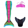 Kostým mořské panny Kuaki Mermaids - ocas, monofin ploutev a vrchní díl plavek - set 3 ks - Bali