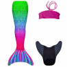 Kostým mořské panny Kuaki Mermaids - ocas, monofin ploutev a vrchní díl plavek - set 3 ks - Capri