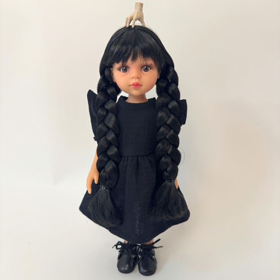 Panenka Paola Reina - Las Amigas - Wednesday Addams with braids - Black Dress