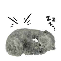Realistická dýchací kočička 25cm Perfect Petzzz - Persian grey