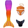 Kostým mořské panny Kuaki Mermaids - ocas, monofin ploutev a plavky - set 4 ks - Ibiza